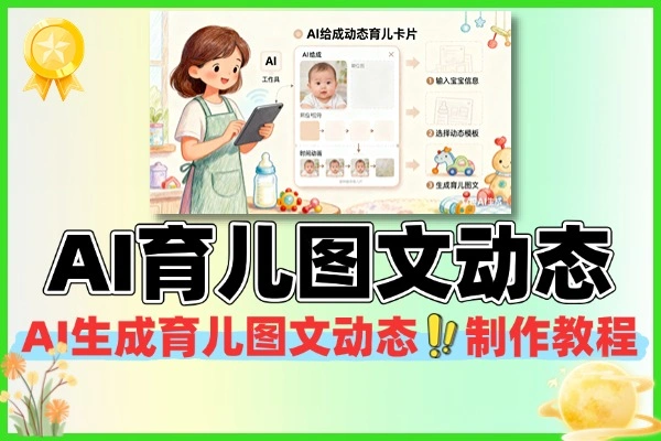 AI生成育儿图文动态制作教程