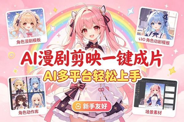AI漫剧全流程剪映一键成片突触AI多平台工具轻松上手