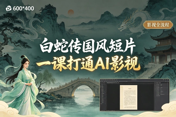 白蛇传国风短片全攻略一课打通古风AI影视创作
